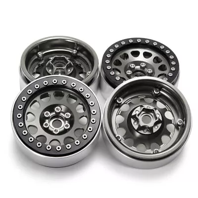 4PCS 2.2  Metal Beadlock Wheel Rims For RC 1/10 SCX10 90046 TRX4 D90 Crawler Car • £35.99