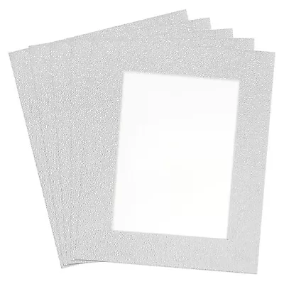 5.1  X 6.6  Picture Mat Photo Backing Board For 3.5  X 5  Silver Tone 5Pcs • $13.31