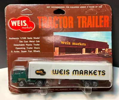 WEIS Markets Semi Tractor Trailer Truck Yatming Diecast Hong Kong RARE • $17.98