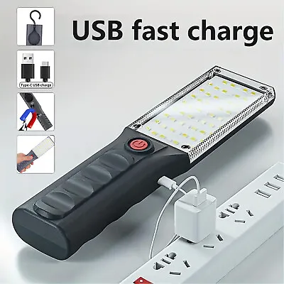 Rechargeable LED COB Work Light Mechanic Flashlight Lamp Magnetic Super Bright • $11.99