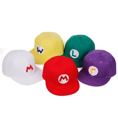 Super Mario Luigi Bros Logo Embroidery Snapback Cap • $15.55