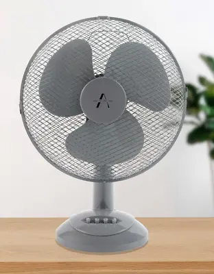 £15.99 • Buy ALINI 12 Inch Desk Table Fan 3 Speed 40W Oscillating Freestand Cooling Fan Grey
