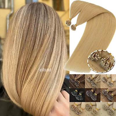 CLEARANCE Nano Ring 100% Remy Human Hair Extensions Micro Loop Beads Link Blonde • $27.84