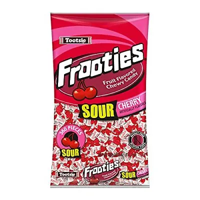 Sour Cherry Frooties - Tootsie Roll Chewy Candy - 360 Piece Count 38.8 Oz Bag • £19.98