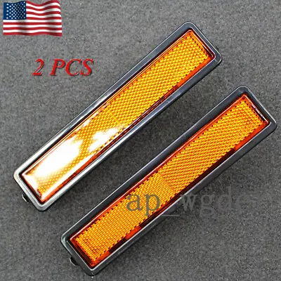 A Pair Amber Bumper Side Marker Light Lamp Fit For BMW E30 3 Series 1984-1991 • $15.39