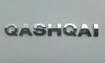New Chrome 3D Self-adhesive Car Letters Badge Emblem Sticker Spelling QASHQAI • £8.99