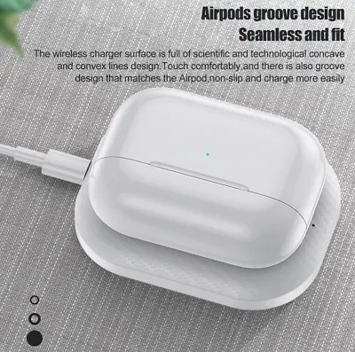 $12.99 • Buy Wireless Charger For AirPods Pro Charging Station 1.5 Hours Fast QI Desk Charger