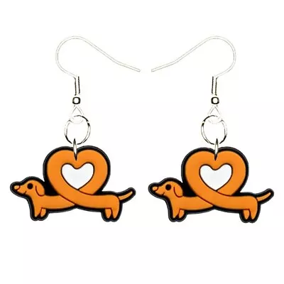 Dachshund Earrings Handmade Hypoallergenic Silver Plated Fishhooks • $8.99