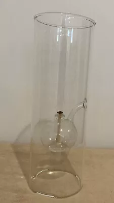VTG Wolfard Glass Blowing Co Glass Oil Lamp Handblown 15” Clear Lantern EUC • $38