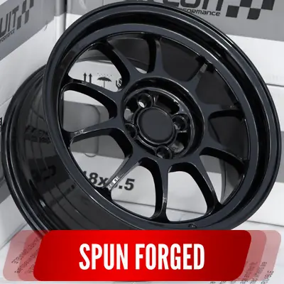 1 Circuit Csf9 16x7 4x100 +35 Gloss Black Spun Forged Wheel Light Weight Racing • $144.49