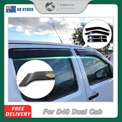 Injection Weather Shields Weathershield Window Visor For Navara D40 2005-2015 • $63