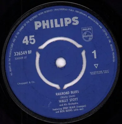 Wally Stott Railroad Blues 7  Vinyl UK Philips 1962 3 Prong Label Design • £3.08