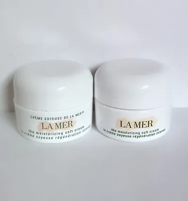 2 X La Mer The Moisturizing Soft Cream 0.11oz / 3.5ml Each Total 7ml New • $24.95
