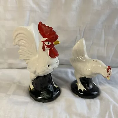 Vintage Ucagco Ceramics Rooster Salt And Pepper Shakers Japan • $12.99