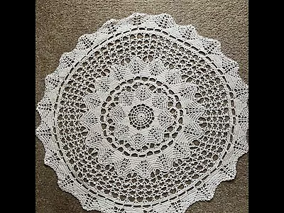 Antique Large Crochet Doily • £3.99