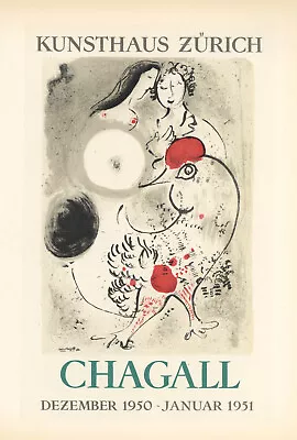 Marc Chagall Lithograph Poster (printed By Mourlot)  808003 • $99.99