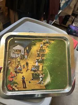 Vintage John Falter Golf Metal Tray • $19.99