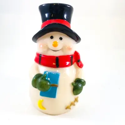 VTG  Friendly Snowman Hard Sturdy Plastic 7” Roly Poly Figurine Bright & Shiny • $18