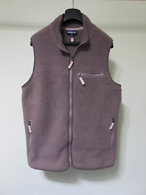 Patagonia Men's Mauve Retro Pile Full Fleece Vest - Size XL • $15