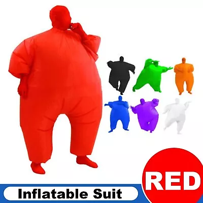 Fan Operated Inflatable Fancy Chub Fat Masked Suit Dress Party Costume • $43.99