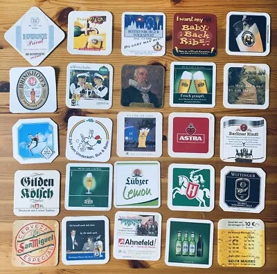 Vintage Mixed Lot Of 25 European German Cardboard Beer Coasters Germany Bier G3 • $19.98