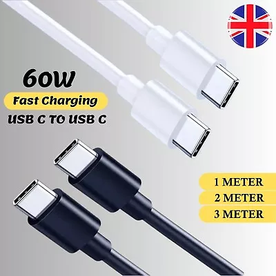Fits Google Pixel 8 7 6a 6 5 USB C To USB C Dual Type C Fast Charge Cable Lead • £3.95