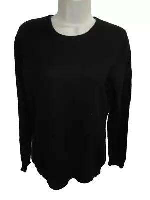 Unbranded 100% Cashmere Black Crew Sweater May Fit M L • $21.95