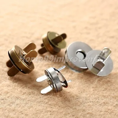 £2.47 • Buy 10/50 Set Magnetic Snap Fasteners Clasp Handbag Bag Craft Sewing Buttons 14/18mm