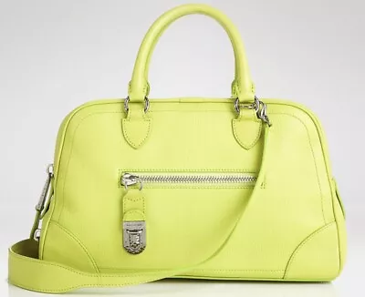 MARC JACOBS 'Venetia' Satchel Crossbody Handbag Citrus Yellow Green • $337