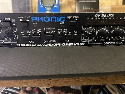 USED Black Phonic PCL3200 Rack Mount Dual Channel Compressor  • $50