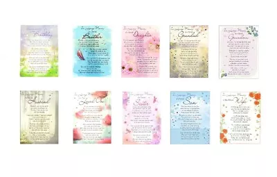 Memorial Card Graveside In Loving Memory - Various Wordings • £2.95