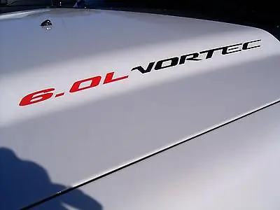 6.0L VORTEC (2) Hood Sticker Decals Chevy Silverado GMC Sierra 2500 HD Truck • $9.95