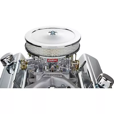 Speedway Motors 10  Inch Low Profile Small Chrome Air Cleaner 4 Barrel Carb. • $21.99