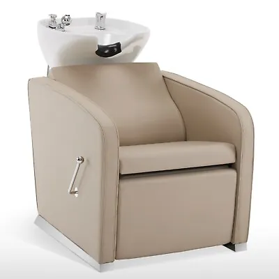 BarberPub Backwash Shampoo Station Chair Porcelain Ceramic Bowl Chair 9303 • $699.90
