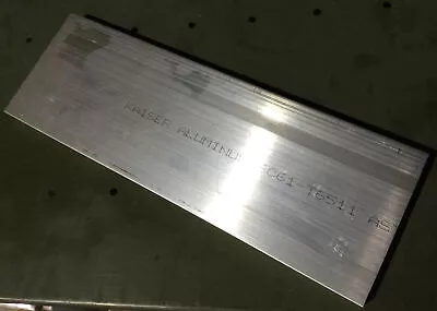 6061 Aluminum Flat Bar 1/2  X 4  X 11.75  Long Solid Stock Plate Machining • $27