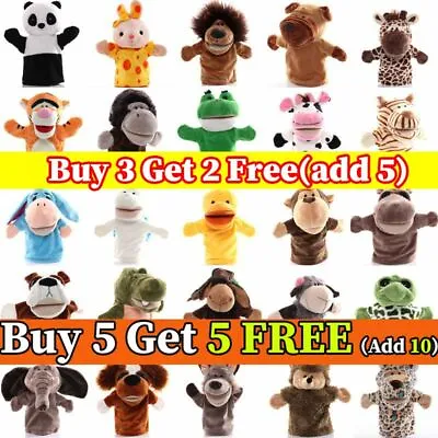 25 Style Animal Hand Glove Puppet Soft Plush Puppets Kids Childrens Toy Funny UK • £7.32