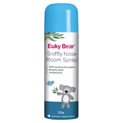 Euky Bear Sniffly Nose Room Spray 125g Soothing Eucalyptus Breathe Easily • $22.36