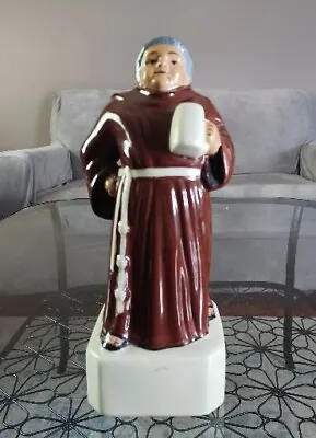 Liquor Decanter Plays Music When Lifted To Pour Wind Up Vintage Friar Monk Bar • $30