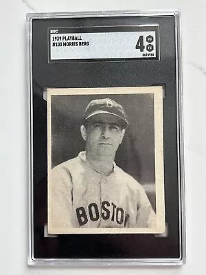 1939 Play Ball Moe Berg SGC 4- Catcher Was A Spy • $400