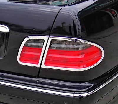 Chrome Taillights Trim Bezel Rim For Mercedes Benz E-Class W210 Sedan 96-02 • $115.89