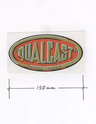 Qualcast Vintage Mower Oval Repro Decal 150mm • $8