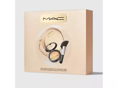 MAC Indulgent Glow Face Kit SPARKLING WINE - Boxed Gift Set Wth Bag Brush Powder • £29.99