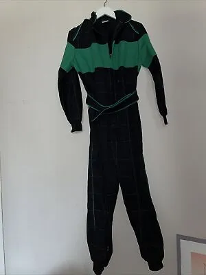 NFR Racewear Karting Overalls Black Green Size Small -check Measurements Kids • £14.90