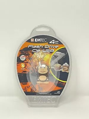 Emtec 4 Gb Usb 2.0 Flash Drive New Unopen Safari Monkey Single Plug And Play • $9.97