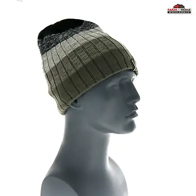 BlackFish Waterproof Windproof Fleece Lined Striped Beanie Hat Cap ~ NEW • $12.57