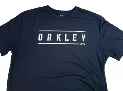 Oakley T Shirt Mens 2XL Short Sleeve XXL Black Crewneck Athletic • $17