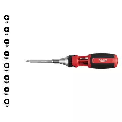 9-In-1 Square Drive Ratcheting Multi-Bit Screwdriver • $21.61