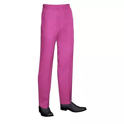 New Mens Business Formal Microfibre Hot Pink Coloured Pants Trouser (size 28-46) • $31.97