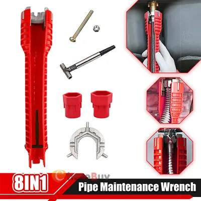 8 In 1 Faucet Installer Water Sink Wrench Tool Pipe Spanner Multi-function • $10.19