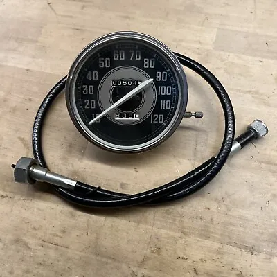 HARLEY DAVIDSON 2 To 1 Ratio Motorcycle Speedometer 67004-72 Repop W/cable • $85